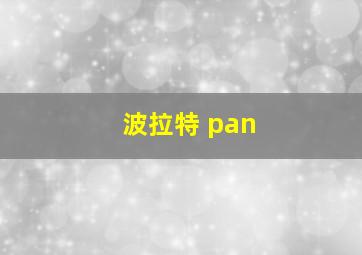 波拉特 pan